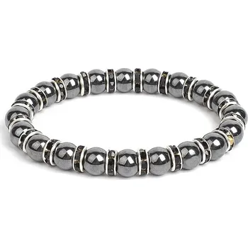 Náramek Magnetický hematitový náramek na ruku | stylový náramek - 3 , 17 cm