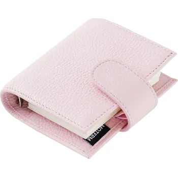 Diář Kožený diář s kroužky na cesty | kožený zápisník | malý diář - Oblázkový křemen