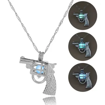 Náhrdelník Svítící náhrdelník s přívěskem | dámský náhrdelník, svítící želva - 26 , Zelený