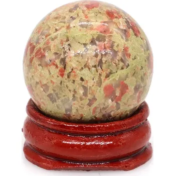 Kamenná minerální koule 30 mm | přírodní kámen | masážní koule - unakit , 5 KS