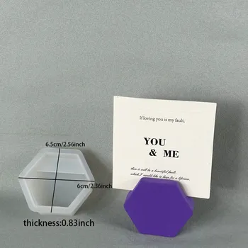 Forma na pečení Silikonová forma na držák karet | forma na beton, forma na pryskyřici - šestiúhelník-002