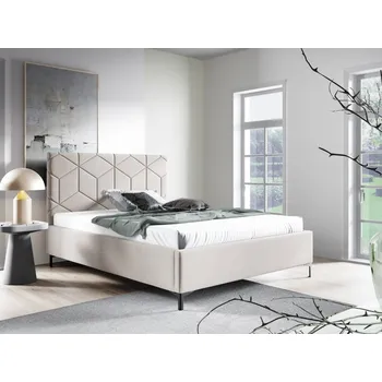 Postel Eka Čalouněná postel BOX+ 90x200 cm Barva látky Trinity: (2324) Rubínová, Úložný prostor: Bez úložného prostoru