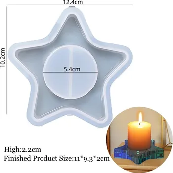 Nádoba na pečení Forma na lotosový svícen ze silikonu | silikonová forma | forma na svíčky - Hvězda