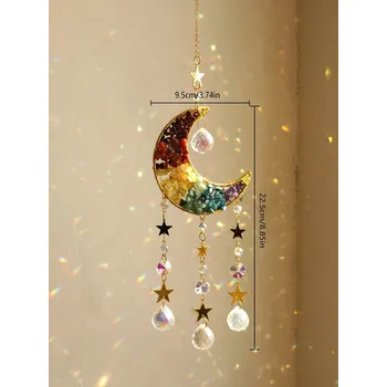 Lapač snů Lapač snů s křišťály do okna | Křišťálový závěs, okenní dekorace - TK-MS8032