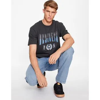 Pánské tričko DC Shoes T-Shirt Dropout Tees ADYZT05304 Černá Regular Fit L