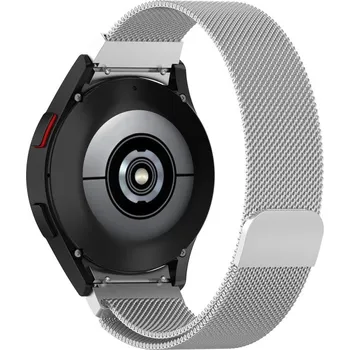 Ostatní příslušenství k chytrým hodinkám VSECHNONAMOBIL 81534 MILANESE Kovový řemínek pro Samsung Galaxy Watch FE stříbrný
