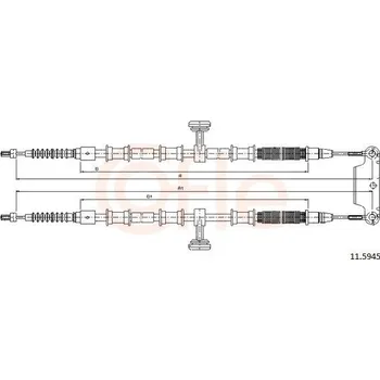 Auto-moto Lanovod parkovací brzdy COFLE 92.11.5945