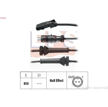 Přislušenství brzdového systému Snímač, počet otáček kol EPS 1.960.052