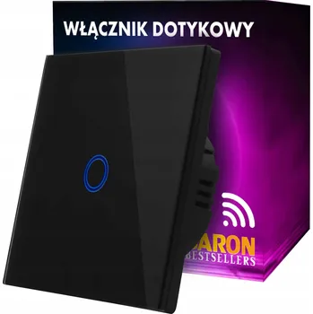 vypínač Jednoduchý dotykový vypínač, pod omítku, ovládaný dálkovým ovladačem BarON černý FS-WL1B / Black