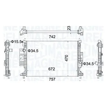 Chladič motoru Chladič, chlazení motoru MAGNETI MARELLI 350213155300