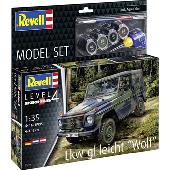 Plastikový model Revell ModelSet military 63277 - Lkw gl leicht "Wolf" (1:35)