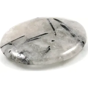 Drahý kámen Křišťál s turmalínem – placka č. 1