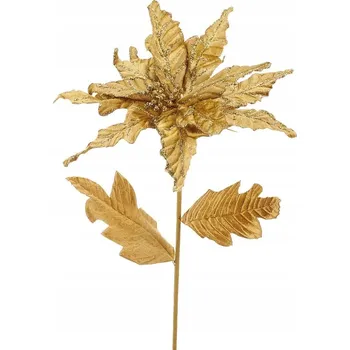 umělá květina Květina vánoční hvězda zlatá 70 cm VILLA ITALIA