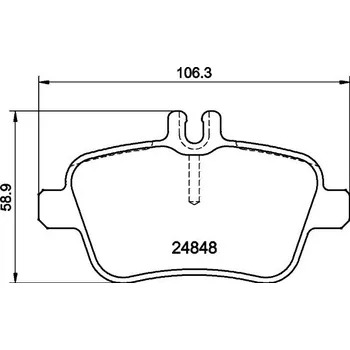 Brzdová destička Sada brzdových destiček, kotoučová brzda HELLA 8DB 355 032-061