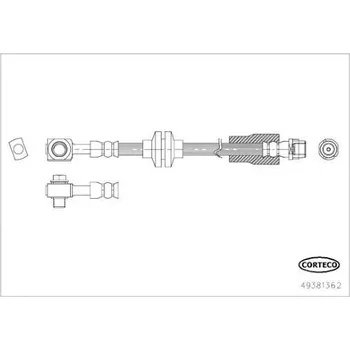 Brzdová hadice Brzdová hadice CORTECO 49381362