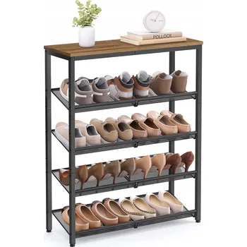 Botník Songmics 75 x 93 x 30 cm, odstíny hnědé