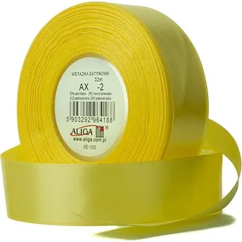 Stuha ALIGA stuha 6/32m -02 žlutá hladká /4/ ,balení 4 ks 297765