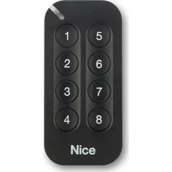 Pohon brány NICE MYGO8 - osmikanálový dálkový ovladač, plovoucí kód, 433,92Mhz 1ks (NICE-MYGO8)