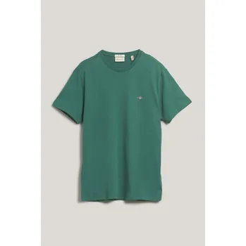 Pánské oblečení TRIČKO GANT SLIM SHIELD SS T-SHIRT WOODY GREEN
