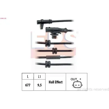 Přislušenství brzdového systému Snímač, počet otáček kol EPS 1.960.125