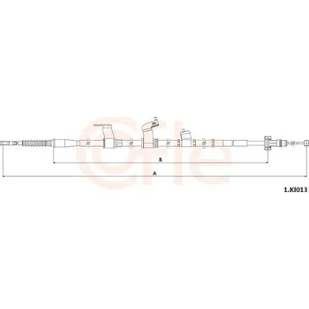 Lanko parkovací brzdy Lanovod parkovací brzdy COFLE 92.1.KI013
