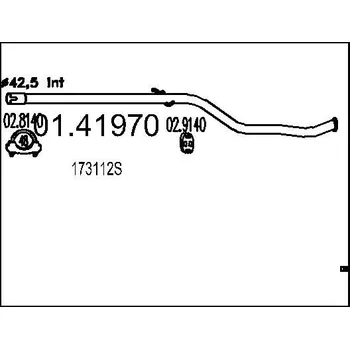 Výfuková trubka Výfuková trubka MTS 01.41970