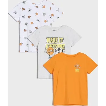 Sinsay - Sada 3&nbsp;triček - bílá - 181DX-00X - 181DX-00X-110