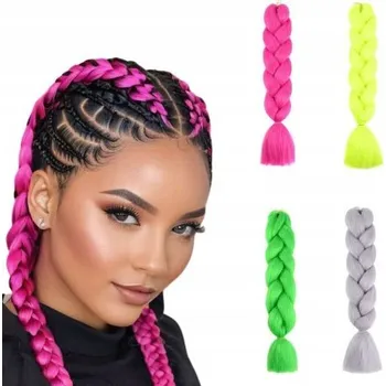 Příčesek Jednobarevné Umělé Vlasy na Copánky Vysoké Kvality