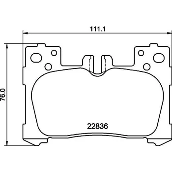 Brzdová destička Sada brzdových destiček, kotoučová brzda HELLA 8DB 355 040-741