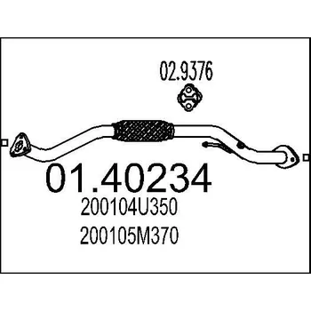 Výfuková trubka Výfuková trubka MTS 01.40234