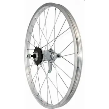 Sport kolo zapletené s torpédem Velosteel 24" 540-21 zadní 36 děr stříbrné