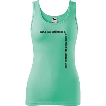 DOBRÝ TRIKO Dámské tílko s potiskem Demence Velikost: 2XL, Barva: Mátová