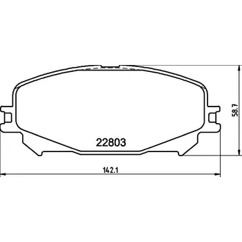 Brzdová destička Sada brzdových destiček, kotoučová brzda HELLA 8DB 355 039-201