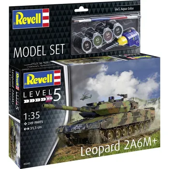 Plastikový model Revell ModelSet tank 63342 - Leopard 2 A6M+ (1:35)