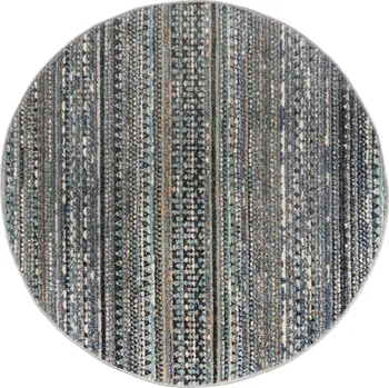 Koberec Flair Rugs Kusový koberec Santiago Camino Blue kruh Rozměry koberců: 160x160 (průměr) kruh