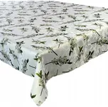 Ubrus Odolný Proti Skvrnám Jarní Mramor s Květy Jabloně 130x340 cm