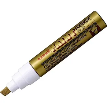 Olejový fix UNI PX-30 zlatý seříznutý – píše na jakýkoliv povrch
