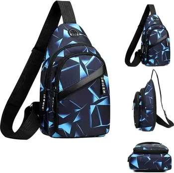 Městský batoh Pánský modrý batoh R10M (Batoh přes rameno na mobilní telefon, peněženku)