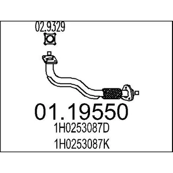 Výfuková trubka Výfuková trubka MTS 01.19550