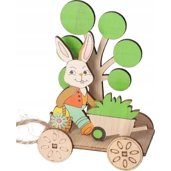 Velikonoční dekorace ZAJÍC ZAJÍČEK VELIKONOČNÍ DŘEVĚNÁ DEKORACE FIGURKA