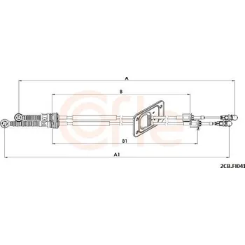 Tažné lanko, ruční převodovka COFLE 92.2CB.FI041