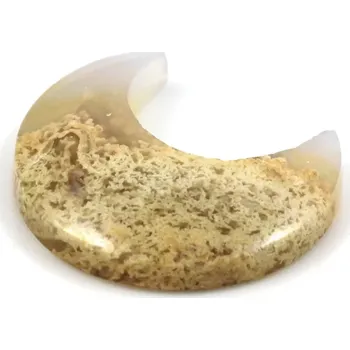 Drahý kámen Achát mechový půlměsíc – 1 ks