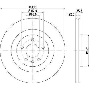 Brzdový kotouč Brzdový kotouč HELLA 8DD 355 118-021