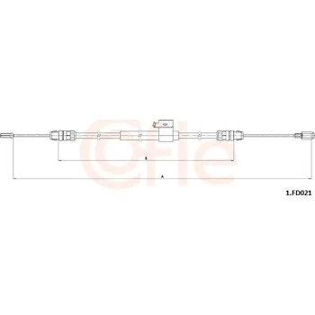 Auto-moto Lanovod parkovací brzdy COFLE 92.1.FD021