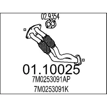Výfuková trubka Výfuková trubka MTS 01.10025