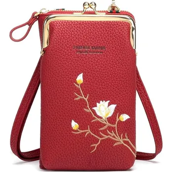 Kabelka Dámská taštička na telefon červená