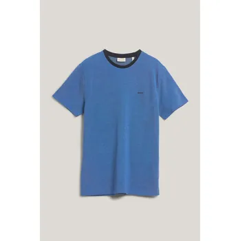 Pánské tričko TRIČKO GANT 4-COL OXFORD REGULAR SS T-SHIRT DAY BLUE