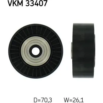 Vratná/vodicí kladka, klínový žebrový řemen SKF VKM 33407