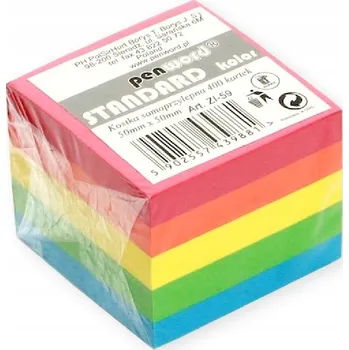 Samolepící bloček SAMOLEPICÍ PAPÍRKY DO KANCELÁŘE Mini Kostka, mix barev, 50x50 mm, 400 listů Super