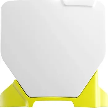 Přední číslová tabulka HUSQVARNA, RTECH (bílá, Husqv. žlutá) OEM barva